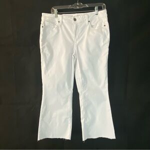 PAIGE White Flare Wide Leg Jeans